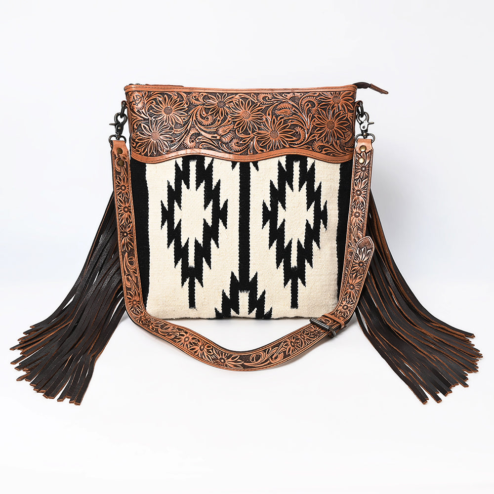 American Darling Signature Crossbody Hand Tooled Saddle Blanket Genuine Leather Western Women Bag Handbag Purse | for Cute