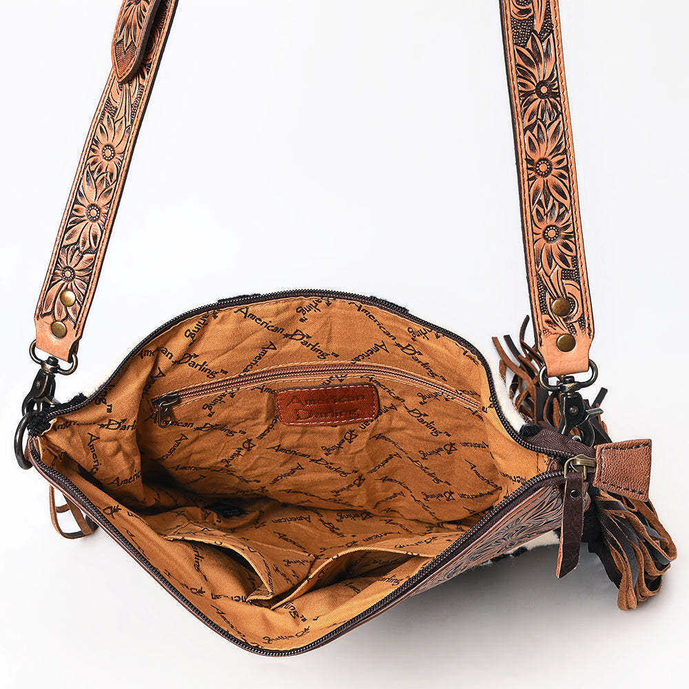 American Darling Signature Crossbody Hand Tooled Saddle Blanket Genuine Leather Western Women Bag Handbag Purse | for Cute
