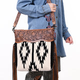 American Darling Signature Crossbody Hand Tooled Saddle Blanket Genuine Leather Western Women Bag Handbag Purse | for Cute