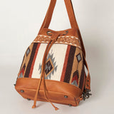 American Darling Cross Body Hand Tooled Saddle Blanket Hair On Genuine Leather Western Women Bag Handbag Purse Crossbody Cute