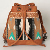 American Darling Cross Body Hand Tooled Saddle Blanket Hair On Genuine Leather Western Women Bag Handbag Purse Crossbody Cute