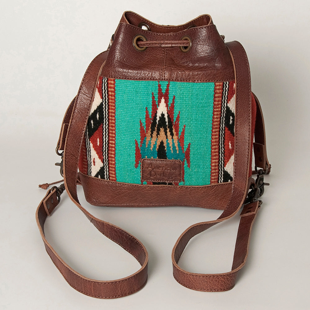American Darling Cross Body Hand Tooled Saddle Blanket Hair On Genuine Leather Western Women Bag Handbag Purse Crossbody Cute