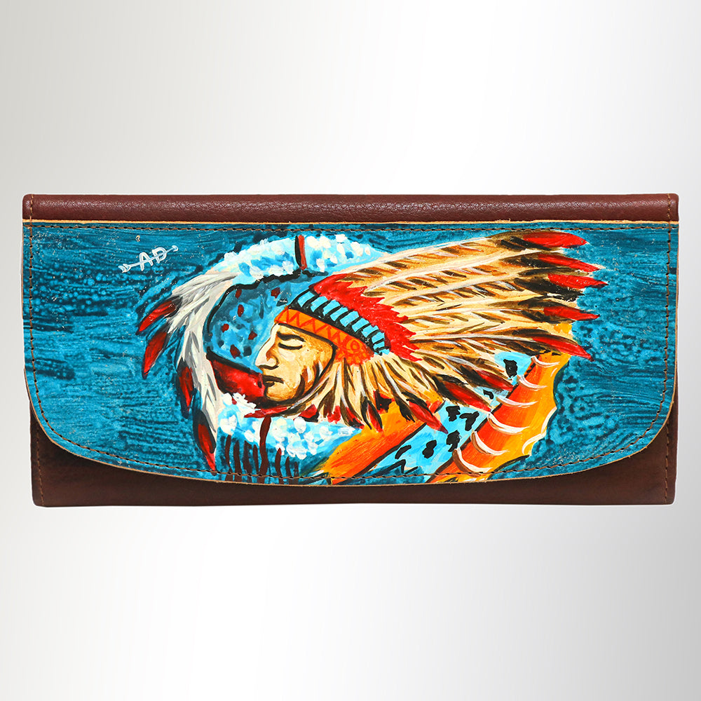 American Darling Wallet Hair on Full Grain Genuine Leather Western Women Bag | Handbag Purse Travel Clutch