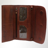 American Darling Wallet Hair on Full Grain Genuine Leather Western Women Bag | Handbag Purse Travel Clutch
