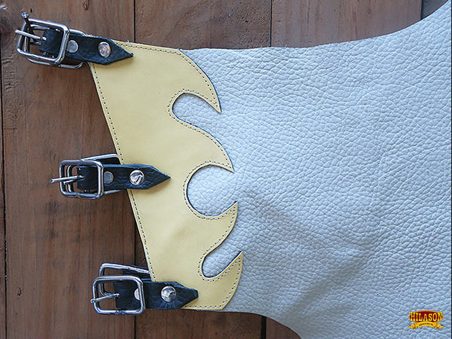 HILASON Western Horse Bull Riding Genuine Leather Rodeo Chaps | for Men and Women Unisex