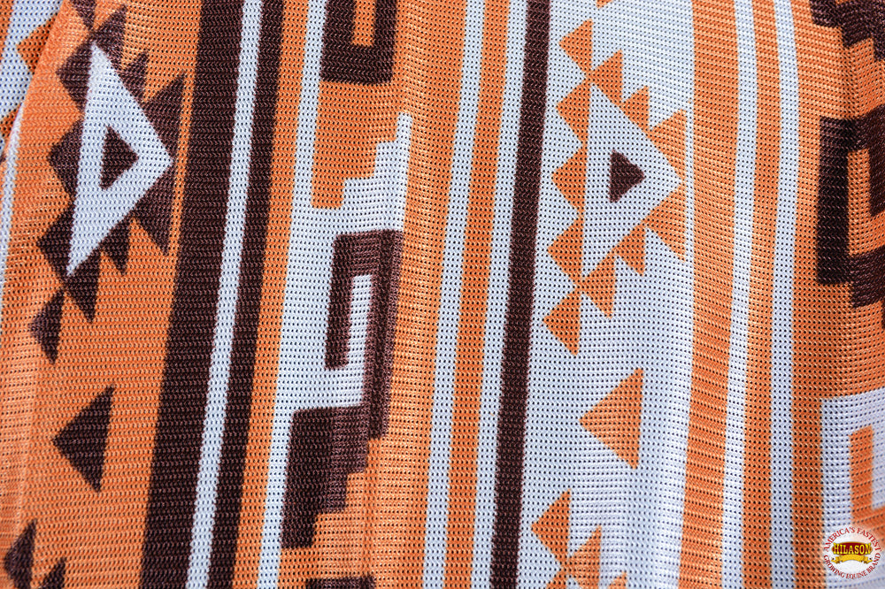 Hilason Horse Fly Sheet Uv Protect Mesh Bug Mosquito Summer Orange Aztec