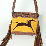 American Darling ADBGS146X Clutch Hand Tooled Saddle Blanket Genuine Leather Women Bag Western Handbag Purse