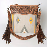 American Darling Cross Body Hand Tooled Saddle Blanket Genuine Leather Western Women Bag Handbag Purse | Crossbody for Cute