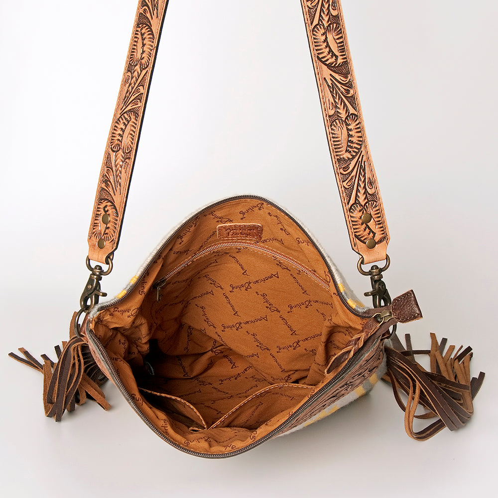 American Darling Cross Body Hand Tooled Saddle Blanket Genuine Leather Western Women Bag Handbag Purse | Crossbody for Cute