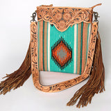 American Darling Cross Body Hand Tooled Saddle Blanket Genuine Leather Women Bag Western Handbag Purse