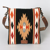American Darling Cross Body Hand Tooled Saddle Blanket Hair On Genuine Leather Western Women Bag Handbag Purse Crossbody Cute
