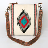 American Darling Cross Body Hand Tooled Saddle Blanket Hair On Genuine Leather Western Women Bag Handbag Purse Crossbody Cute