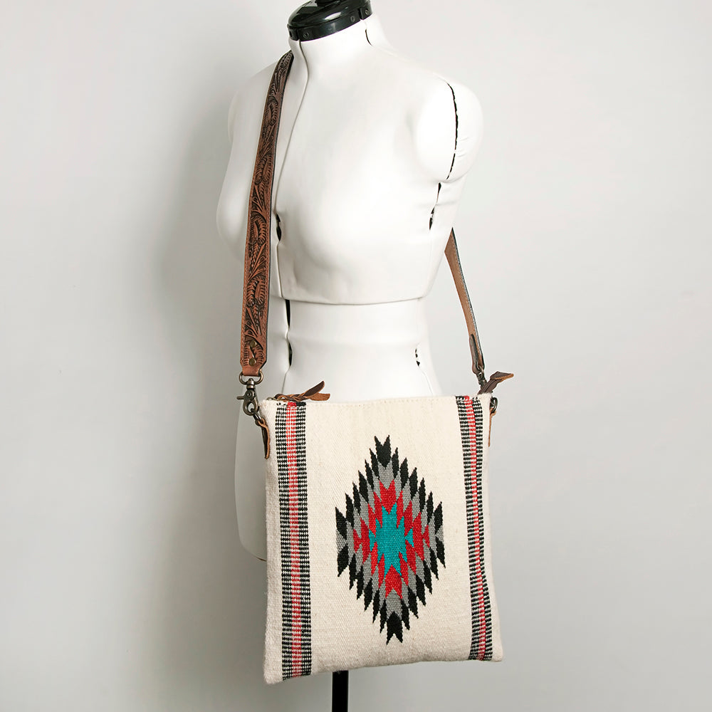 American Darling Cross Body Hand Tooled Saddle Blanket Hair On Genuine Leather Western Women Bag Handbag Purse Crossbody Cute