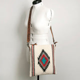 American Darling Cross Body Hand Tooled Saddle Blanket Hair On Genuine Leather Western Women Bag Handbag Purse Crossbody Cute