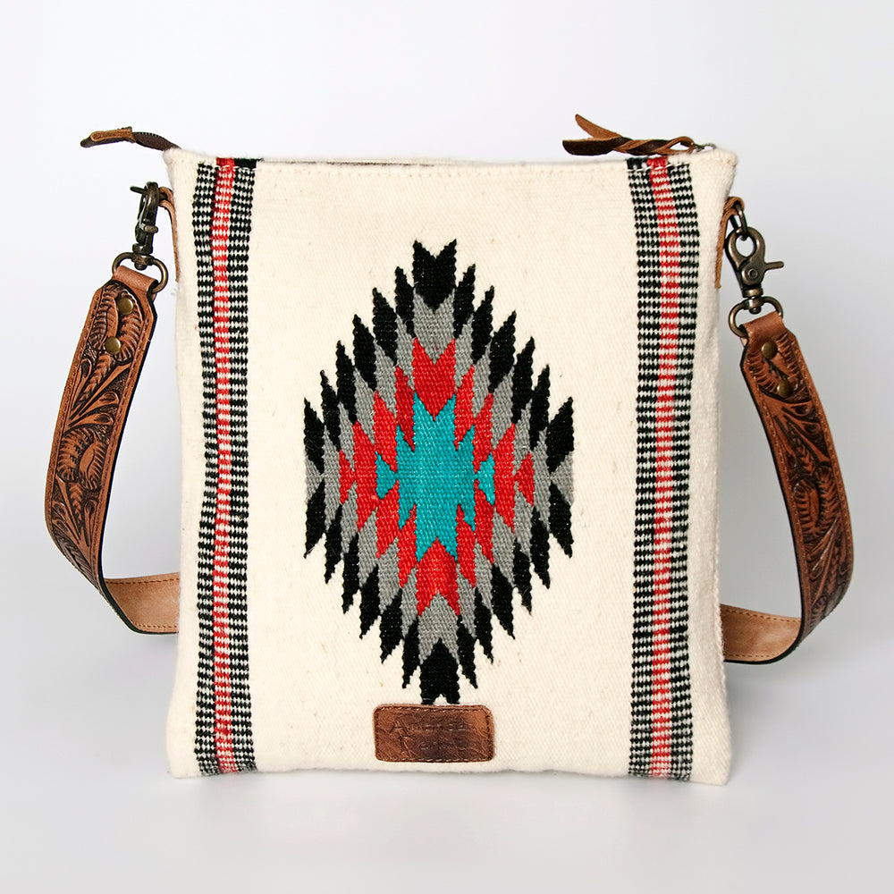 American Darling Cross Body Hand Tooled Saddle Blanket Hair On Genuine Leather Western Women Bag Handbag Purse Crossbody Cute