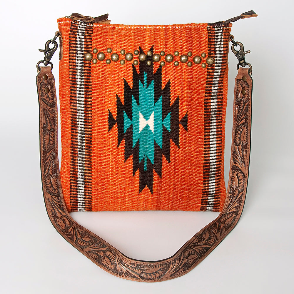 American Darling Cross Body Saddle Blanket Genuine Leather Western Women Bag Handbag Purse | Crossbody for Cute