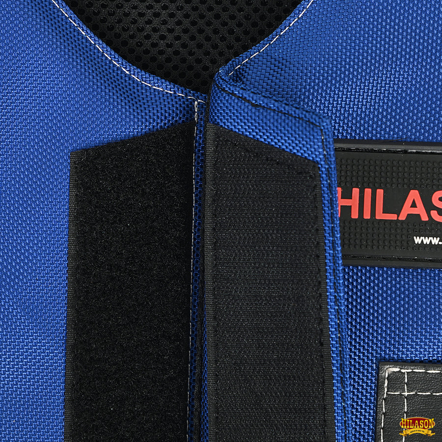 HILASON Bull Riding Vest Kids Junior Youth Pro Rodeo Cordura Blue With Black | Protective