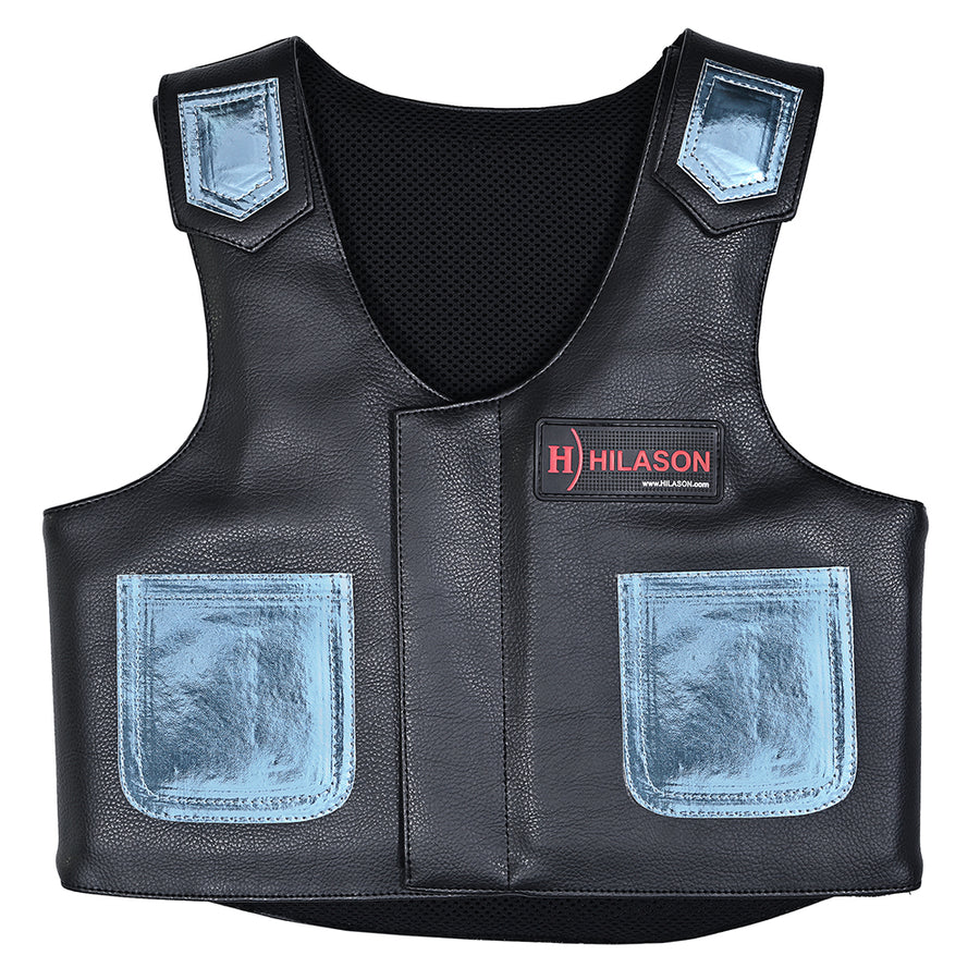 Hilason Kids Junior Youth Horse Riding Pro Rodeo Leather Protective Vest - Uhorse