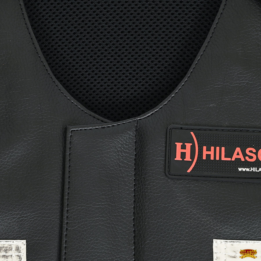 Hilason Kids Junior Youth Bull Riding Pro Rodeo Leather Protective Vest