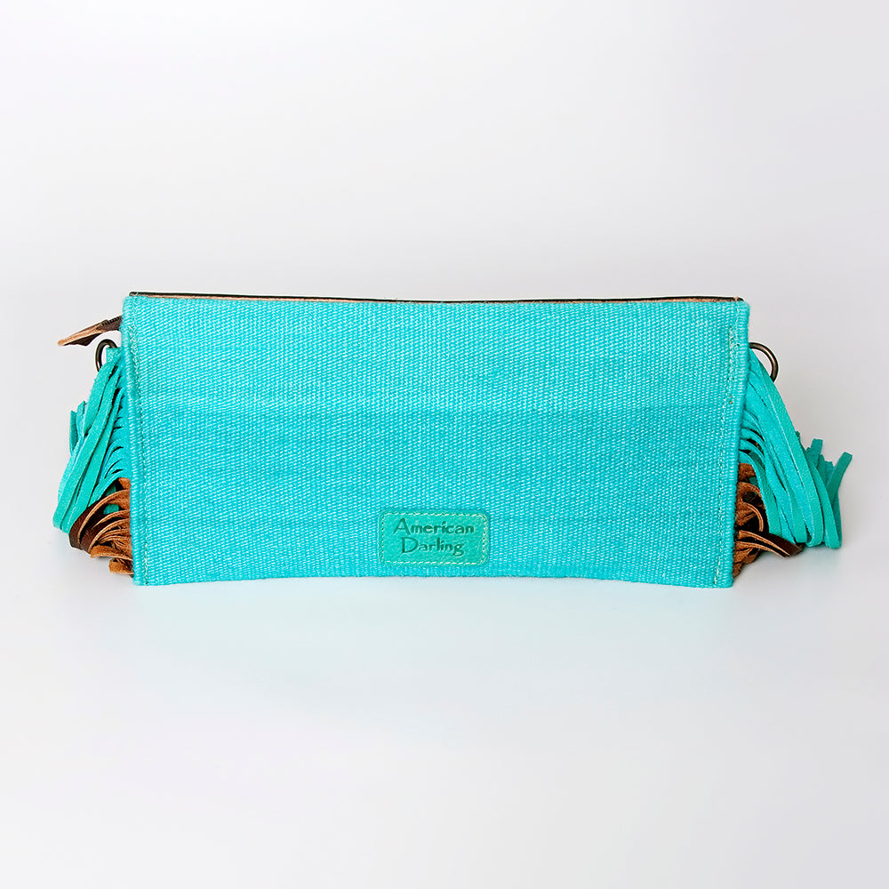 American Darling Cross Body Saddle Blanket Fabric Genuine Leather Western Women Bag Handbag Purse |College Casual Travel Bags