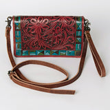 American Darling ORGANISER Upcycled Wool Genuine Leather women bag western handbag purse