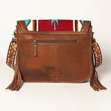 American Darling Cross Body Saddle Blanket Fabric Genuine Leather Western Women Bag Handbag Purse | Crossbody for Cute Travel
