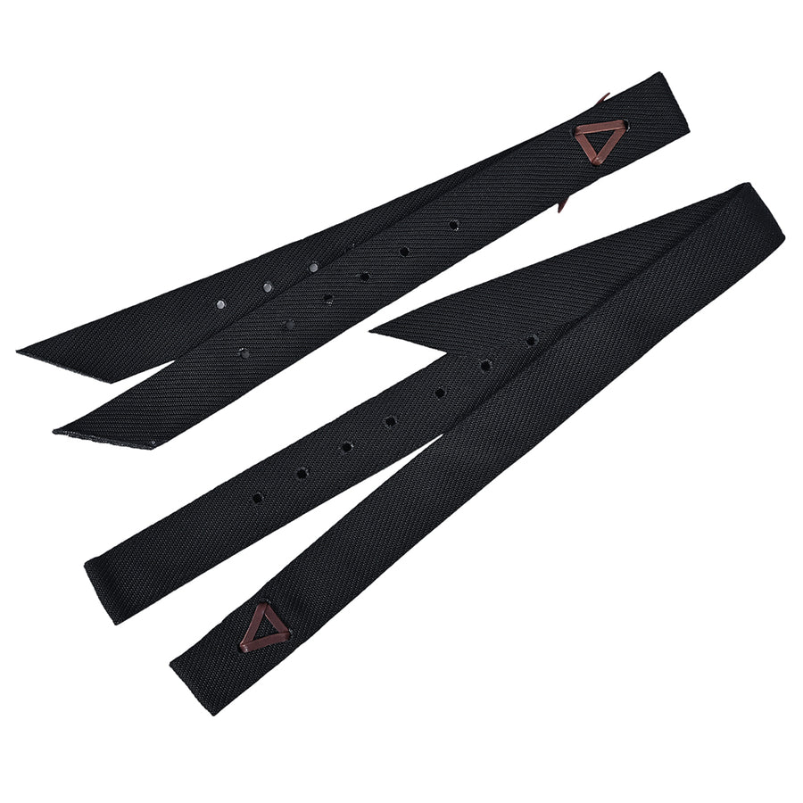 Black nylon cinch with brown triangle buckle - Uhorse