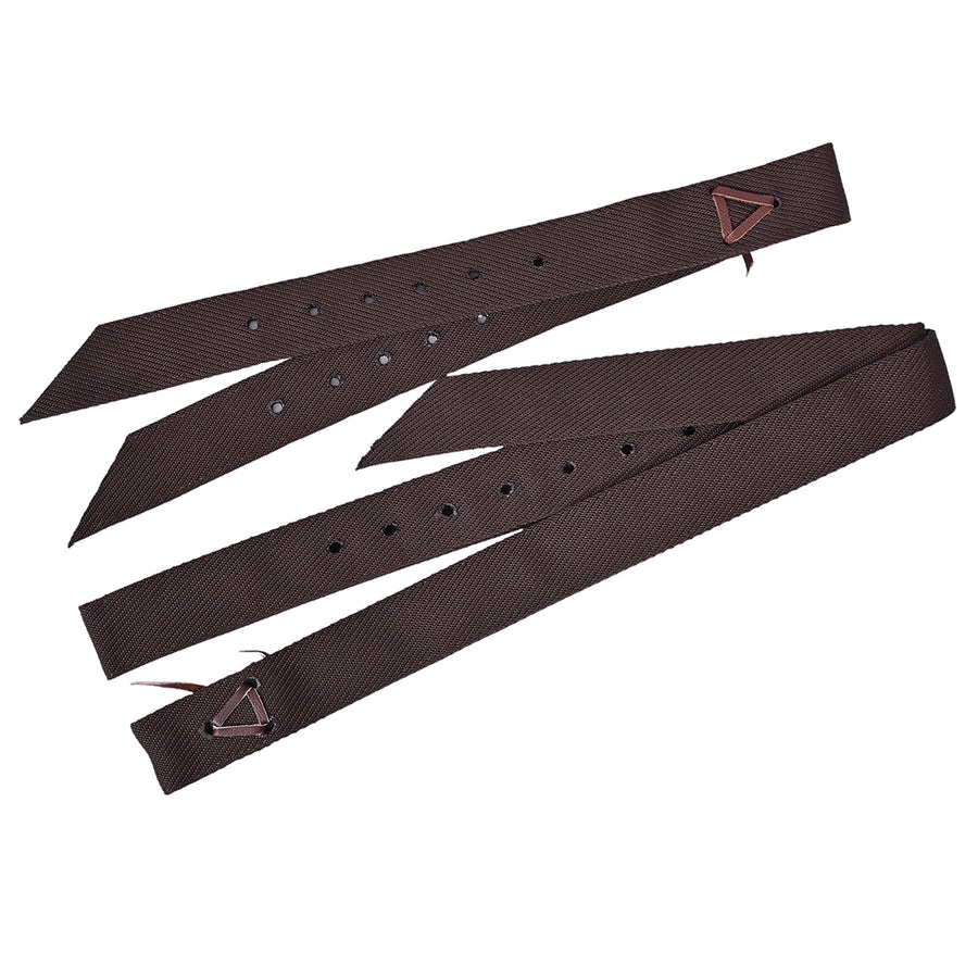 Brown canvas cinch with metal D-ring - Uhorse