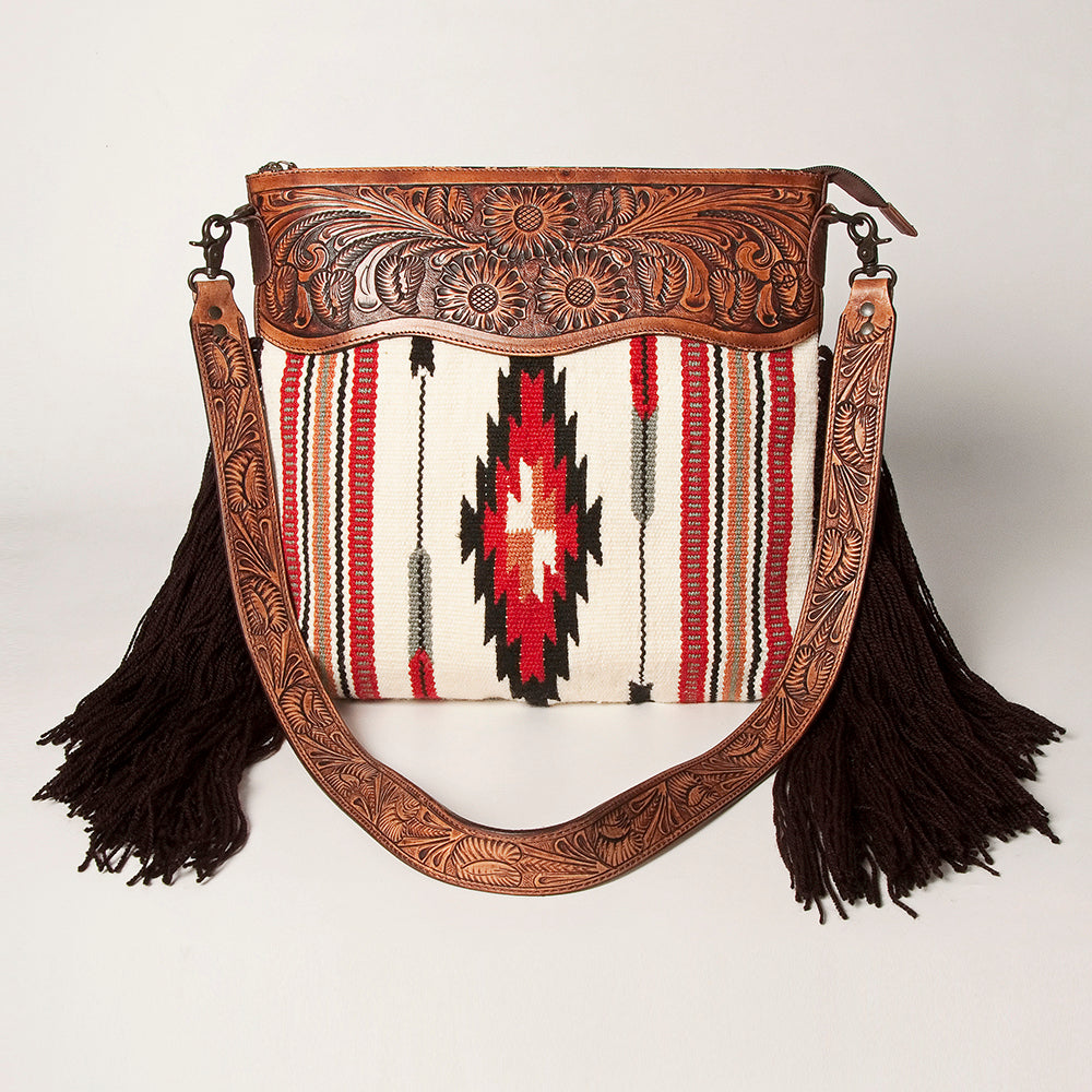 American Darling Large Crossbody Hand Tooled Saddle Blanket Genuine Leather Women Bag Western Handbag Purse