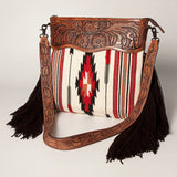 American Darling Large Crossbody Hand Tooled Saddle Blanket Genuine Leather Women Bag Western Handbag Purse