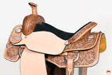 HILASON Western Horse Saddle Leather Ranch Roping Cowboy | Western Saddle | Treeless Saddle | Leather Saddle | Saddle for Horses | Skirting Leather | Ranch Roping Saddle