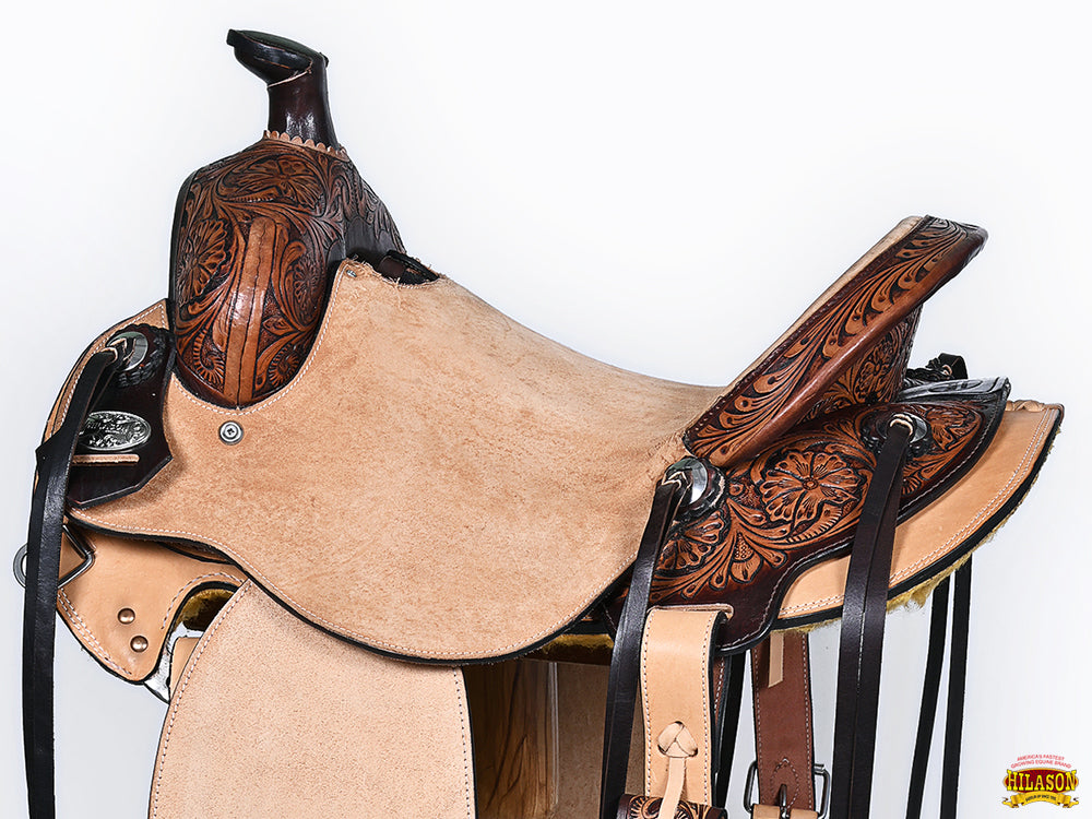 Western Horse Saddle Leather Ranch Roping Cowboy Hilason