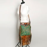 ADBGS192AA American Darling Hand Tooled Hair On Genuine Leather Women Bag Western Handbag Purse