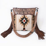 American Darling Cross Body Hand Tooled Saddle Blanket Genuine Leather Western Women Bag Handbag Purse | Crossbody for Cute