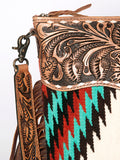 American Darling Cross Body Hand Tooled Saddle Blanket Genuine Leather Western Women Bag Handbag Purse | Crossbody for Cute