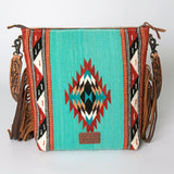 American Darling Cross Body Hand Tooled Saddle Blanket Genuine Leather Western Women Bag Handbag Purse | Crossbody for Cute
