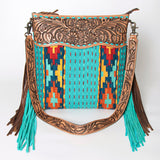 American Darling Cross Body Hand Tooled Saddle Blanket Genuine Leather Western Women Bag Handbag Purse | Crossbody for Cute
