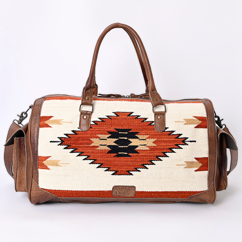 American Darling Duffel Saddle Blanket Genuine Leather Women Bag Western Handbag Purse| Handbag | Leather Duffel Bag