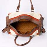 American Darling ADBG605B Duffel Saddle Blanket Genuine Leather Women Bag Western Handbag Purse