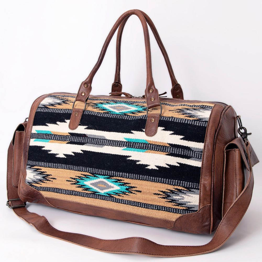 American Darling Duffel Saddle Blanket Genuine Leather Women Bag Western Handbag Purse| Handbag | Leather Duffel Bag