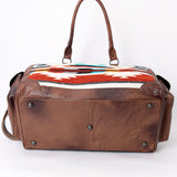 American Darling ADBG605D Duffel Saddle Blanket Genuine Leather Women Bag Western Handbag Purse