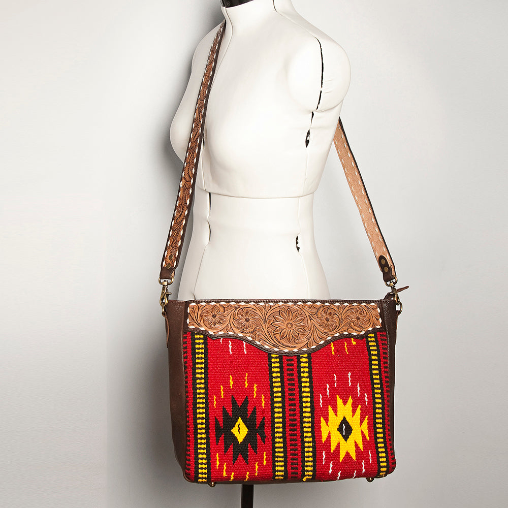 American Darling Cross Body Saddle Blanket Genuine Leather Western Women Bag Handbag Purse | Crossbody for Cute