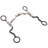 Bar H Equine Med Port Cavalry Shank Tongue Relief Bit W/Copper Roller Ring | Bits for Horses Horse Snaffle and bridles