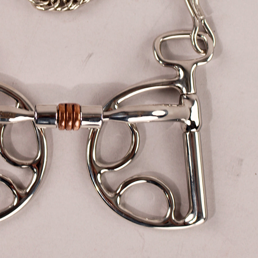 BAR H EQUINE Kimberwick Bit with Comfort Mouth & Copper Rings