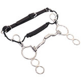 Bar H Equine 3 Ring Med Port Snaffle Bit Combination W/Roller | Bits for Horses Horse and bridles