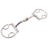 Bar H Equine Small Port D Ring Horse Snaffle Bit W/Roller Copper Mouth | Bits for Horses and bridles