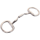 Bar H Equine Stainless Steel Medium Port D Ring W/Roller Bit | Bits for Horses Horse Snaffle and bridles