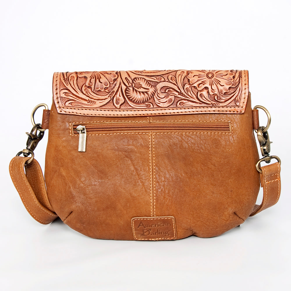 American Darling Messenger Hand Tooled Genuine Leather Western Women Bag Handbag Purse | Cute