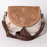 American Darling Messenger Hand Tooled Genuine Leather Western Women Bag Handbag Purse | Cute