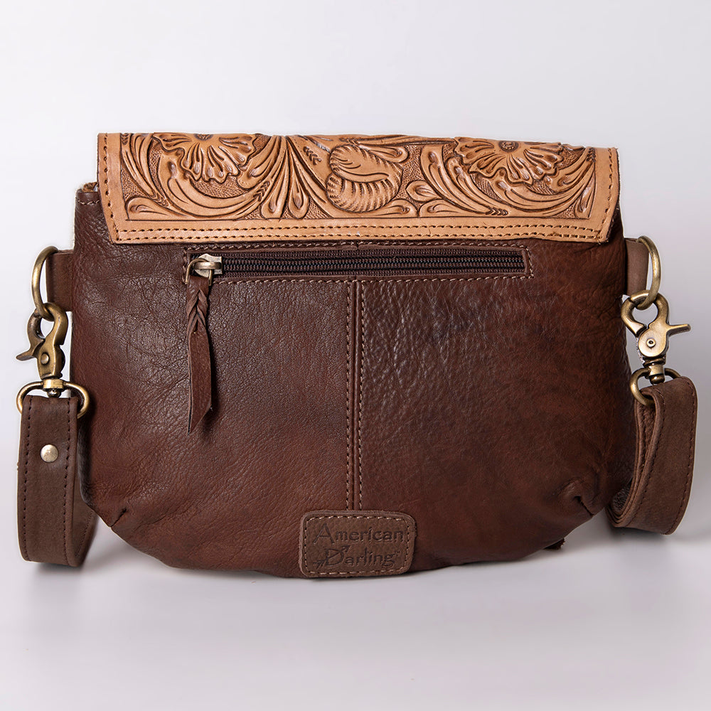 American Darling Messenger Hand Tooled Genuine Leather Western Women Bag Handbag Purse | Cute